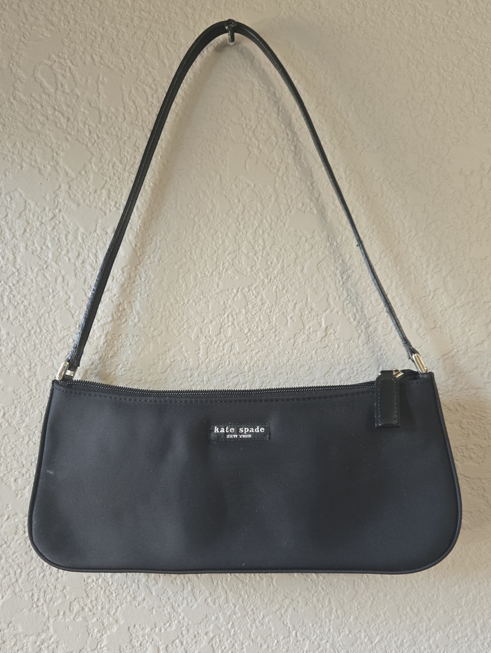 kate spade black shoulder bag with slim strap